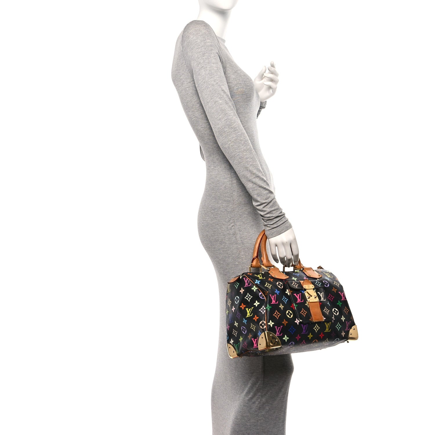 Louis Vuitton Monogram Multicolor Speedy 30 Black 2 of 18
