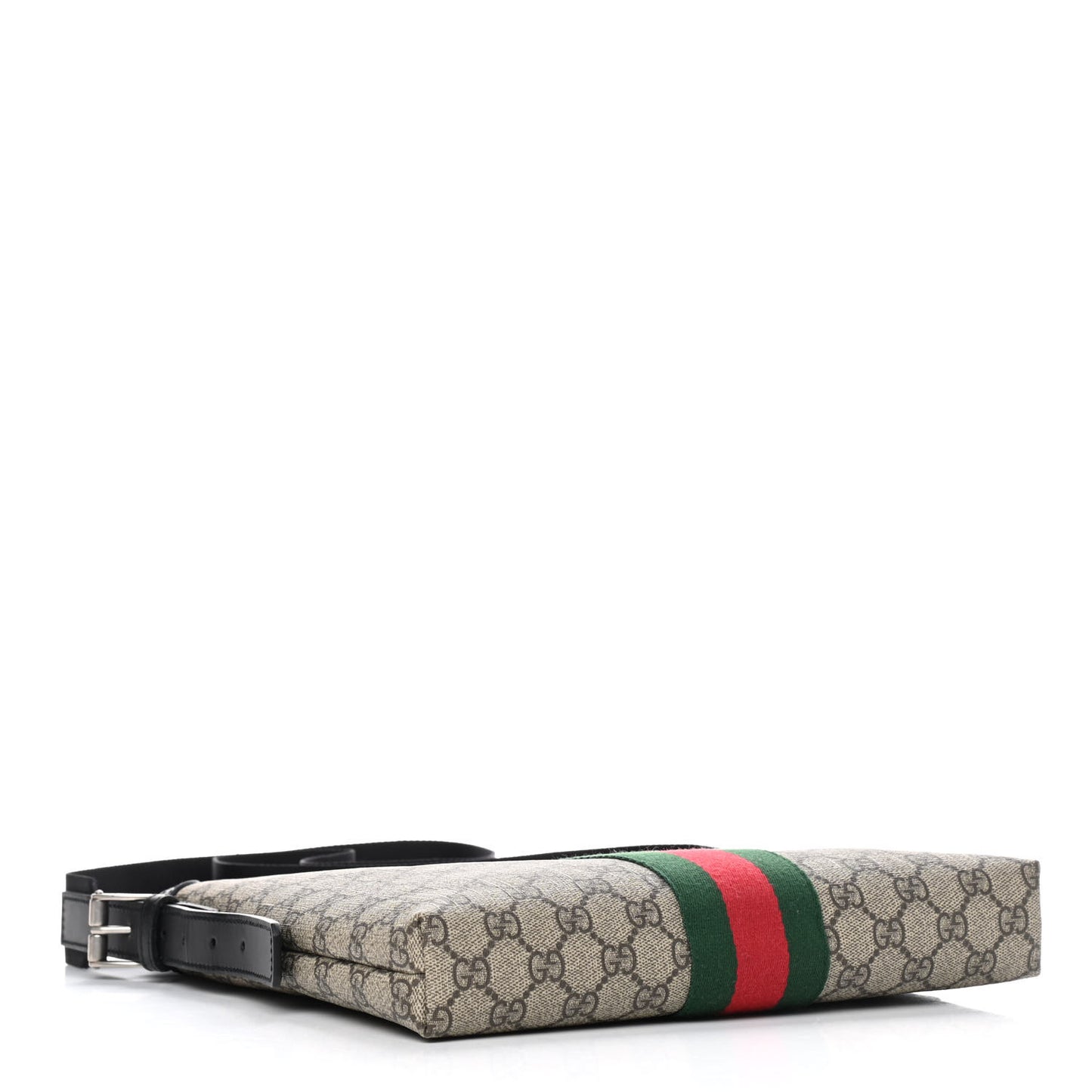 GG Supreme Monogram Web Messenger Bag Black