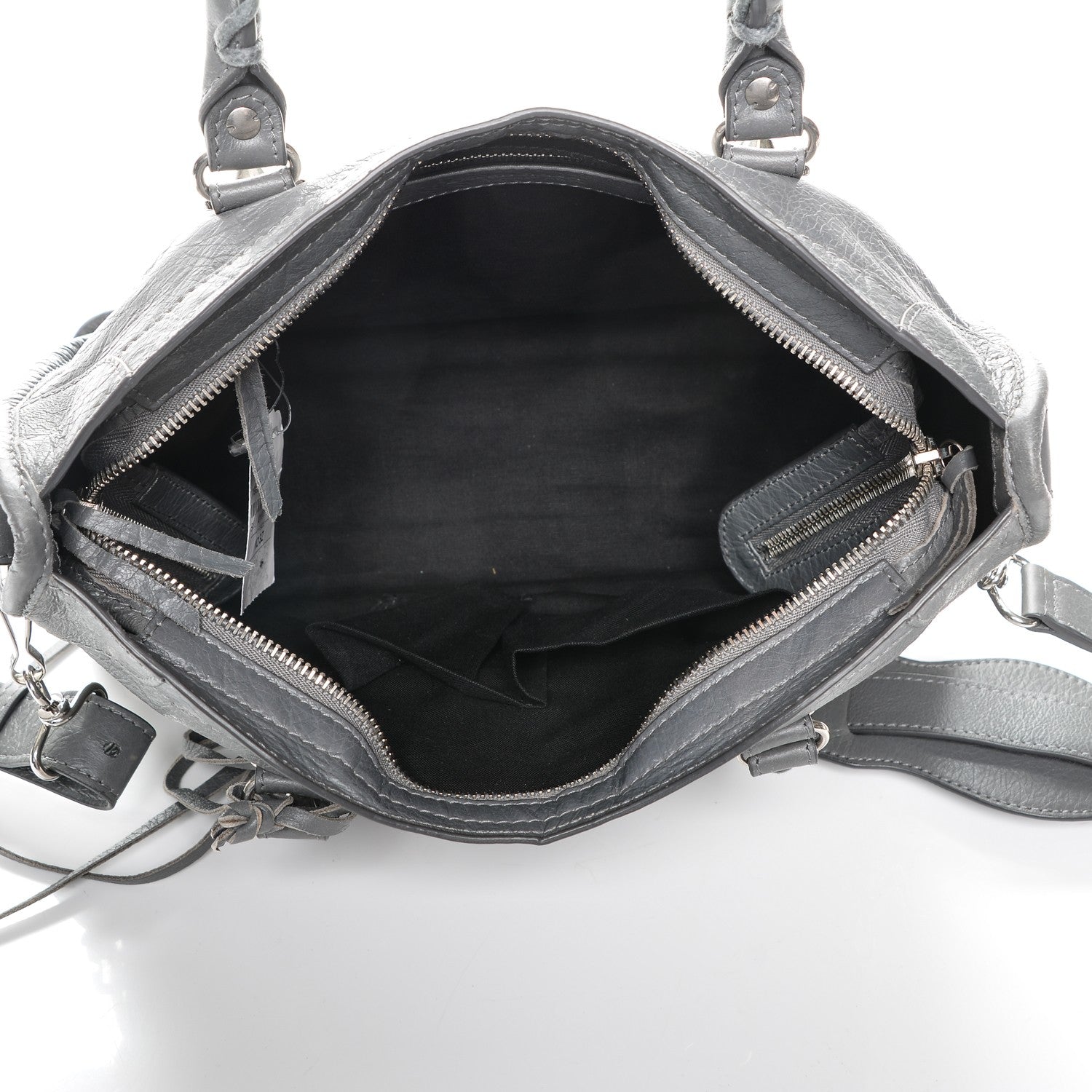 Balenciaga Agneau Silver Metallic Edge Hardware S City Gris Cendre 6 of 8