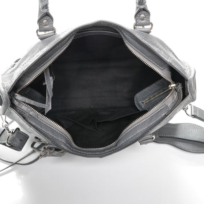 Balenciaga Agneau Silver Metallic Edge Hardware S City Gris Cendre 6 of 8