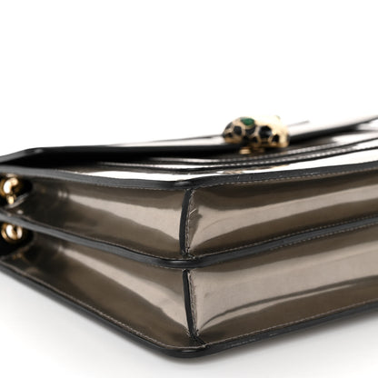 Bulgari Metallic Calfskin Serpenti Forever Crossbody Bag Silver 9 of 11