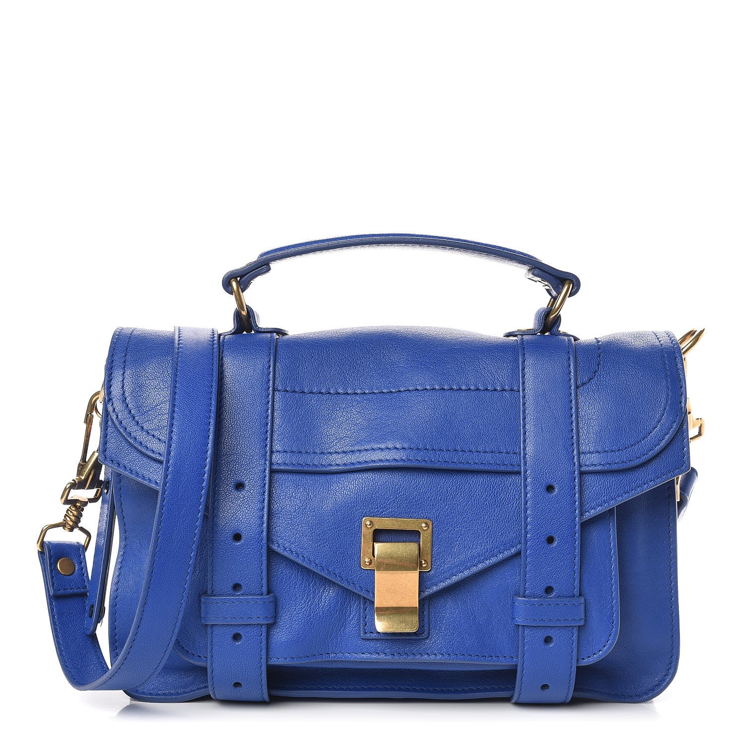 Proenza Schouler Lambskin Tiny PS1 Satchel Royal Blue 1 of 12