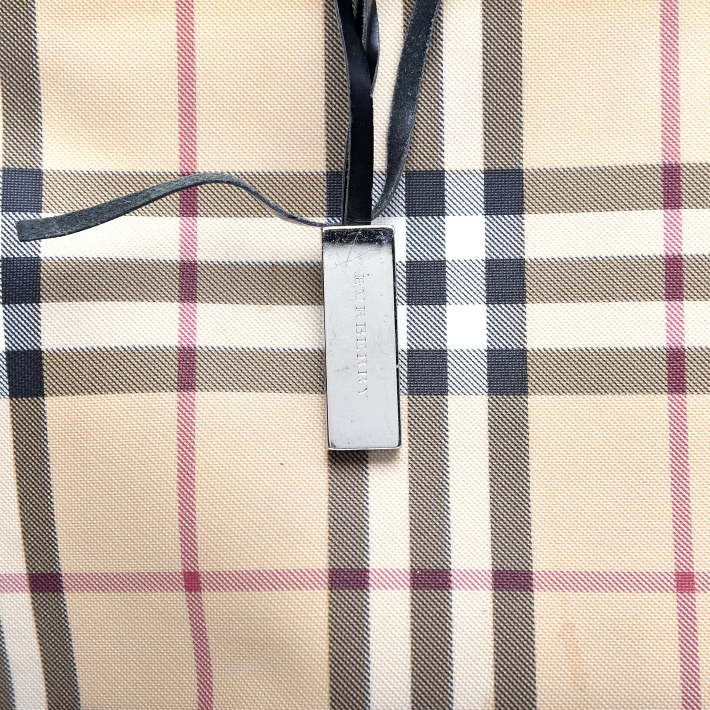 House Check Medium Tote Black