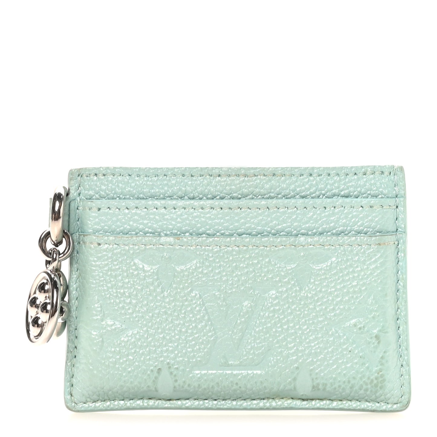 Empreinte Monogram LV Charms Card Holder Pearly Lagoon Turquoise