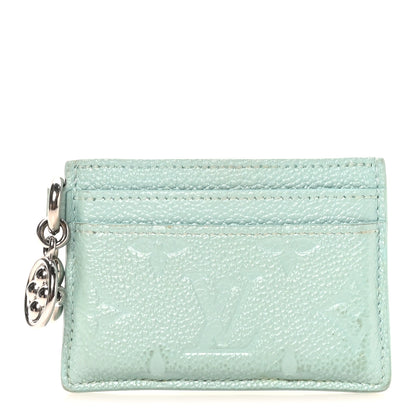 Louis Vuitton Empreinte Monogram LV Charms Card Holder Pearly Lagoon Turquoise 1 of 8