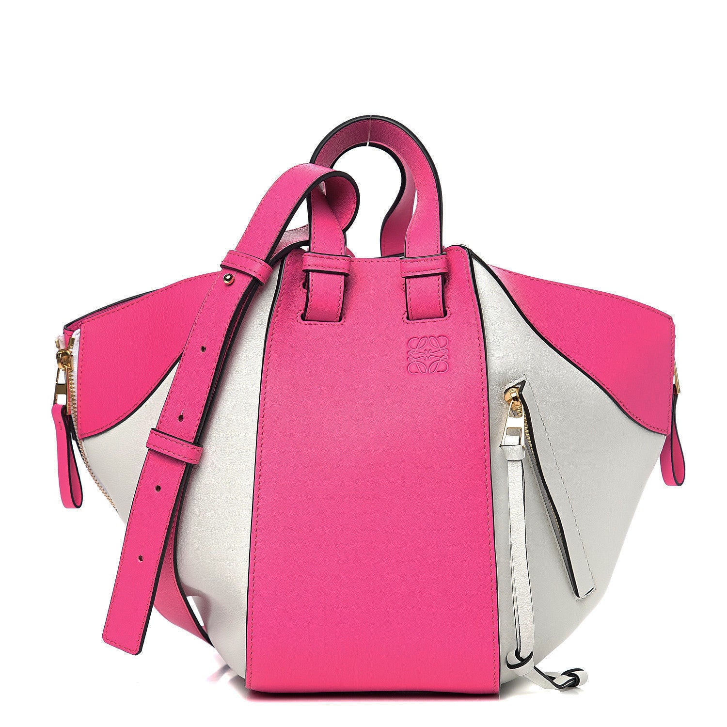 Loewe Calfskin Small Hammock Shoulder Bag Shocking Pink White 1 of 9