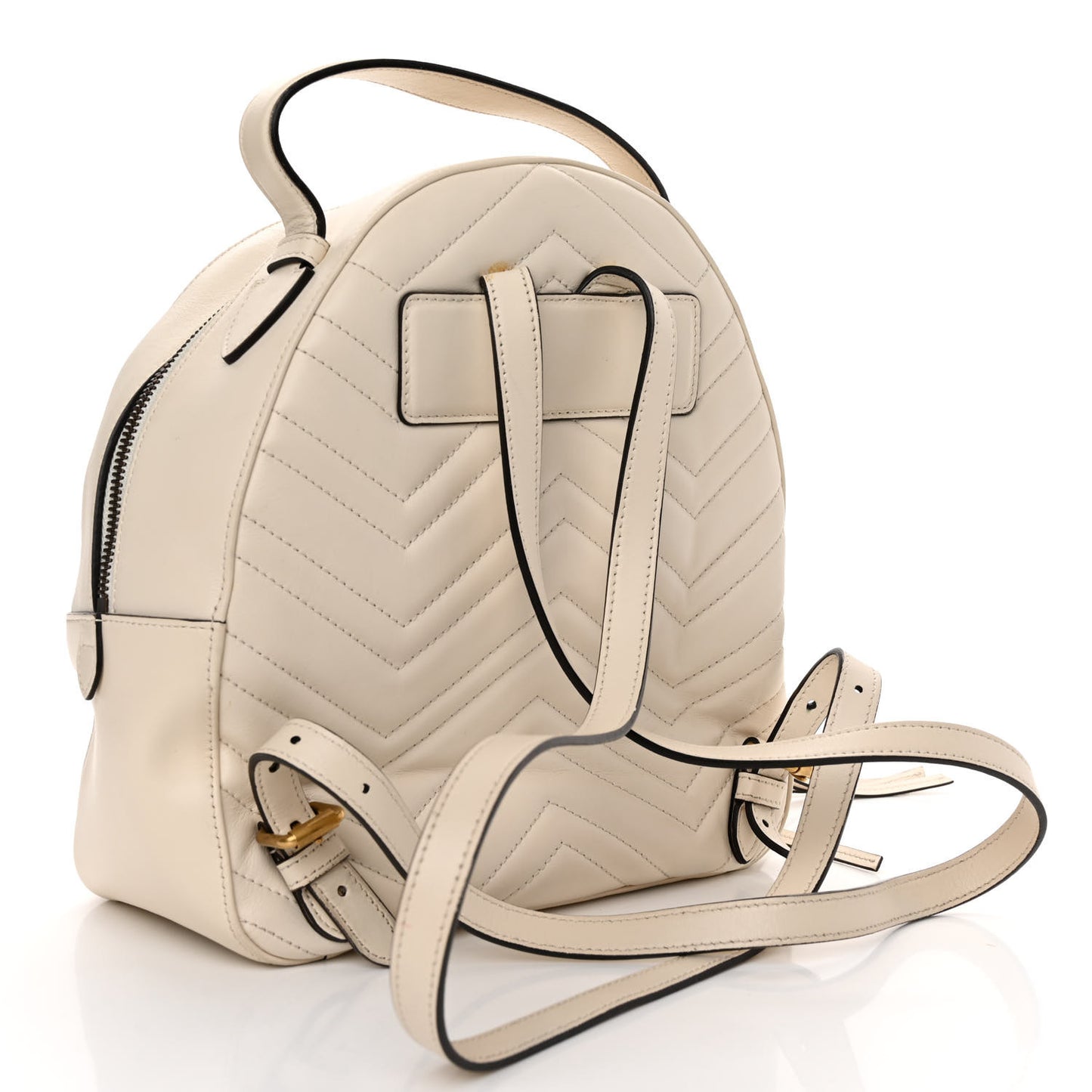 Calfskin Matelasse GG Marmont Dome Backpack White
