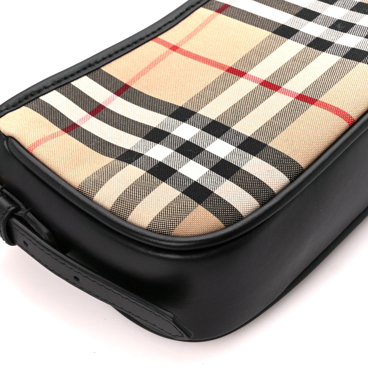 Vintage Check Calfskin Sling Archive Beige Black