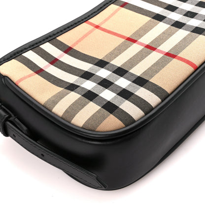 Burberry Vintage Check Calfskin Sling Archive Beige Black 9 of 10