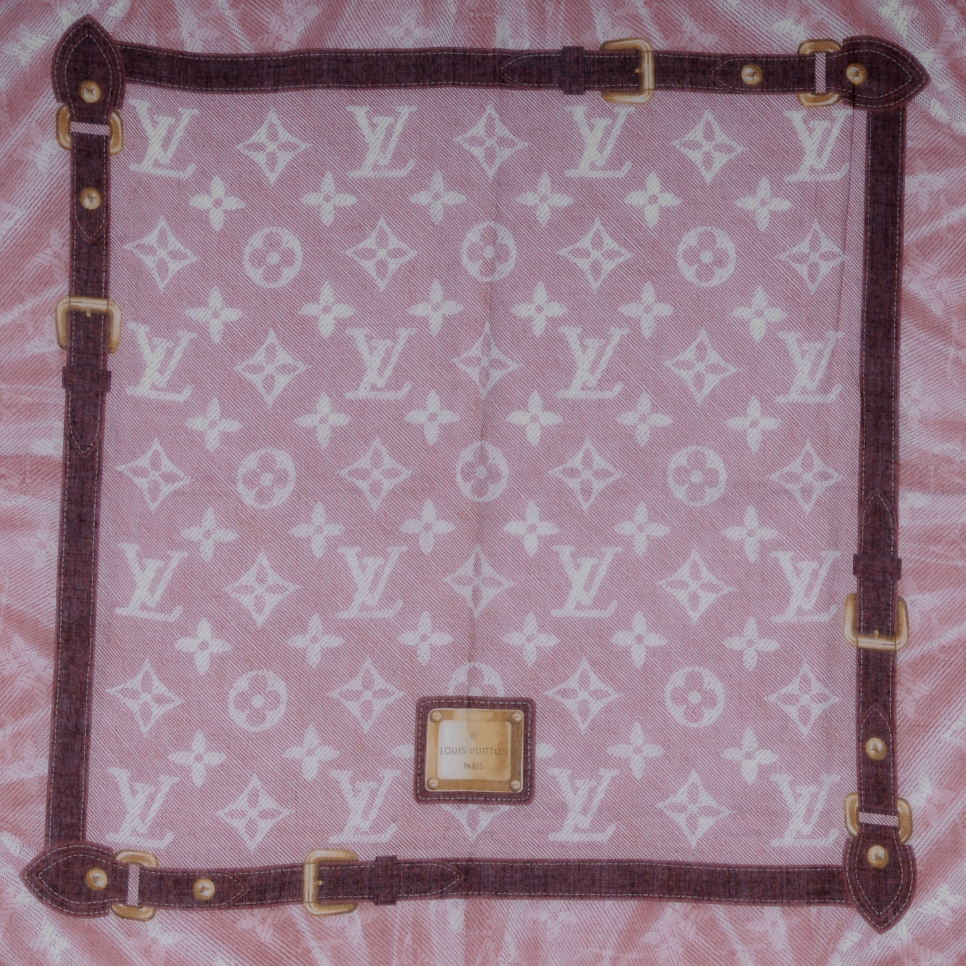 Louis Vuitton Cotton Monogram New Denim Bandana Cherry 1 of 5