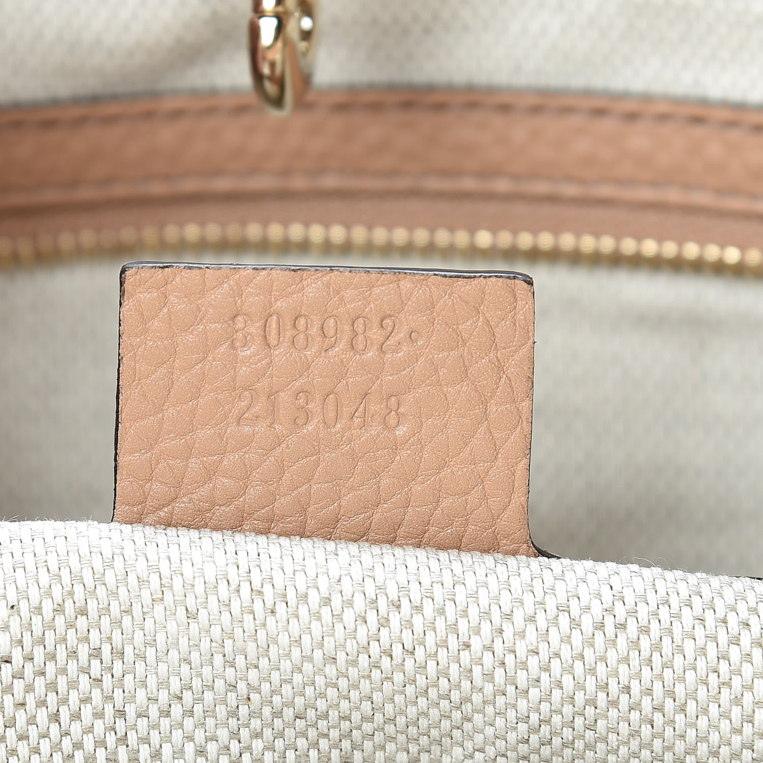 Gucci Pebbled Calfskin Medium Soho Chain Shoulder Bag Camelia 9 of 10