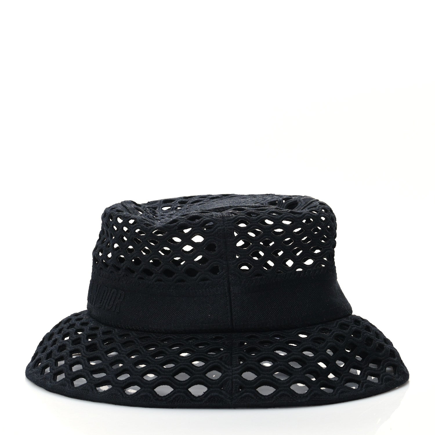 Christian Dior Mesh Small Brim Bucket Hat 58 Black 4 of 8