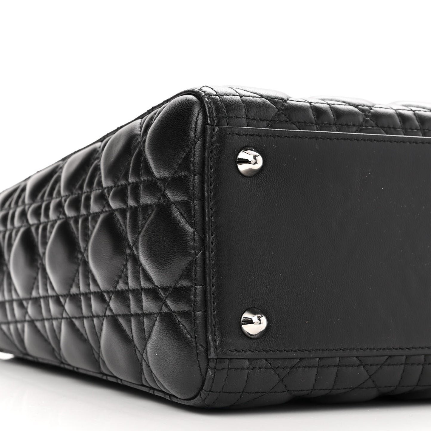 Lambskin Cannage Large Lady Dior Black