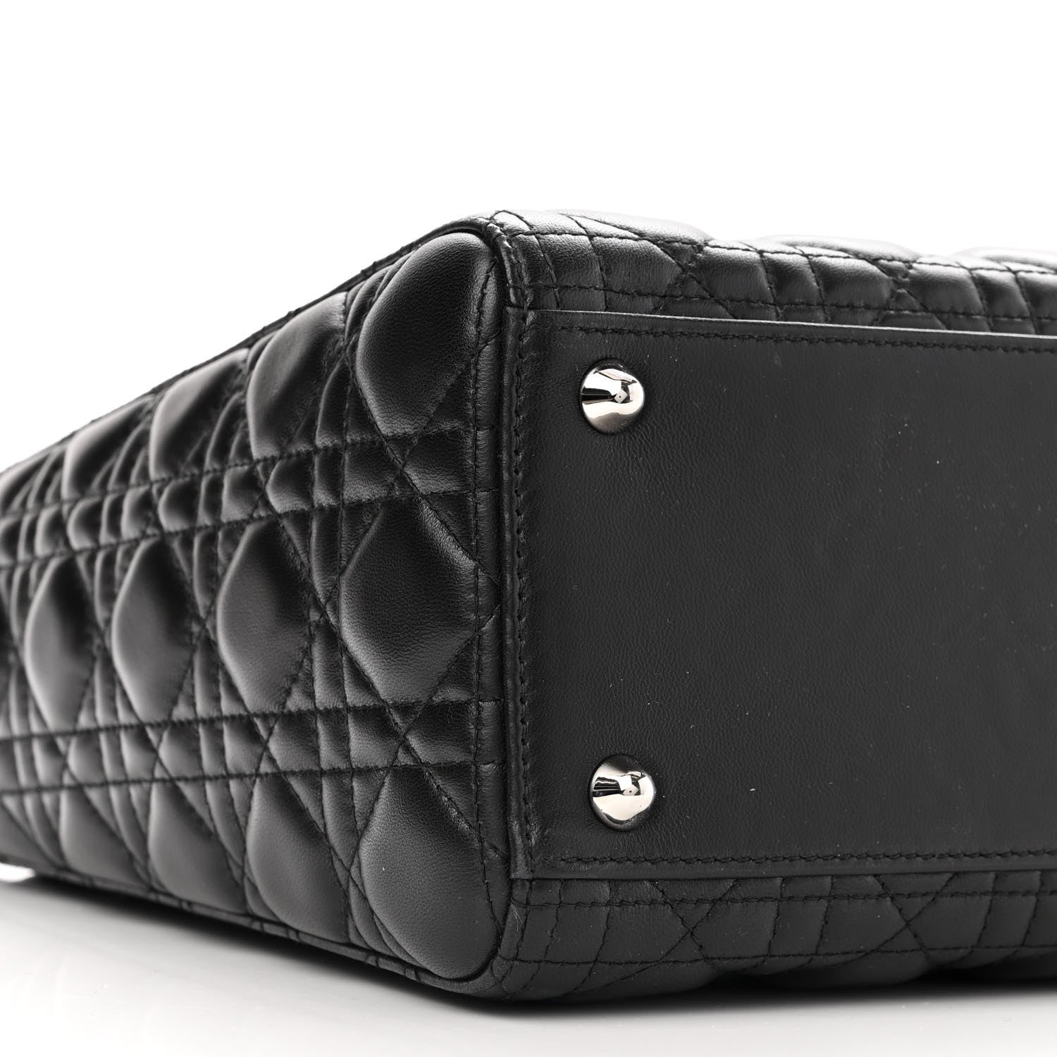 Christian Dior Lambskin Cannage Large Lady Dior Black 8 of 9