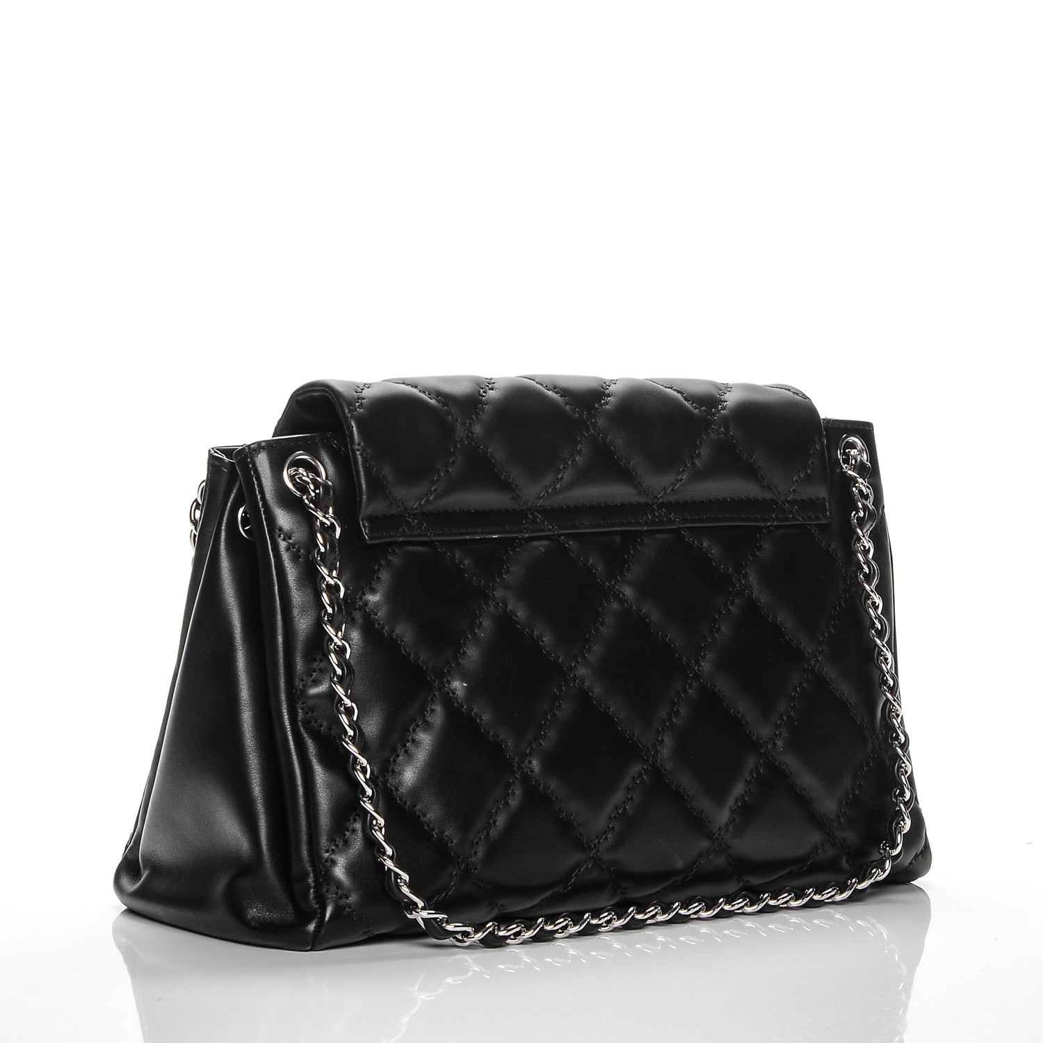 Chanel Calfskin Double Stitch Large Hamptons Flap Bag Black 3 of 8
