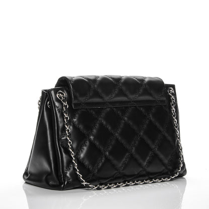 Chanel Calfskin Double Stitch Large Hamptons Flap Bag Black 3 of 8