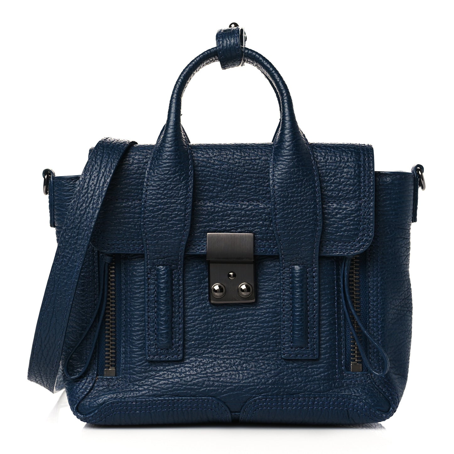 Textured Calfskin Mini Pashli Satchel Ink