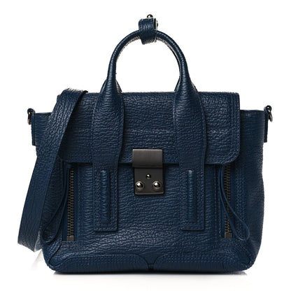 3.1 Phillip Lim Textured Calfskin Mini Pashli Satchel Ink 1 of 11