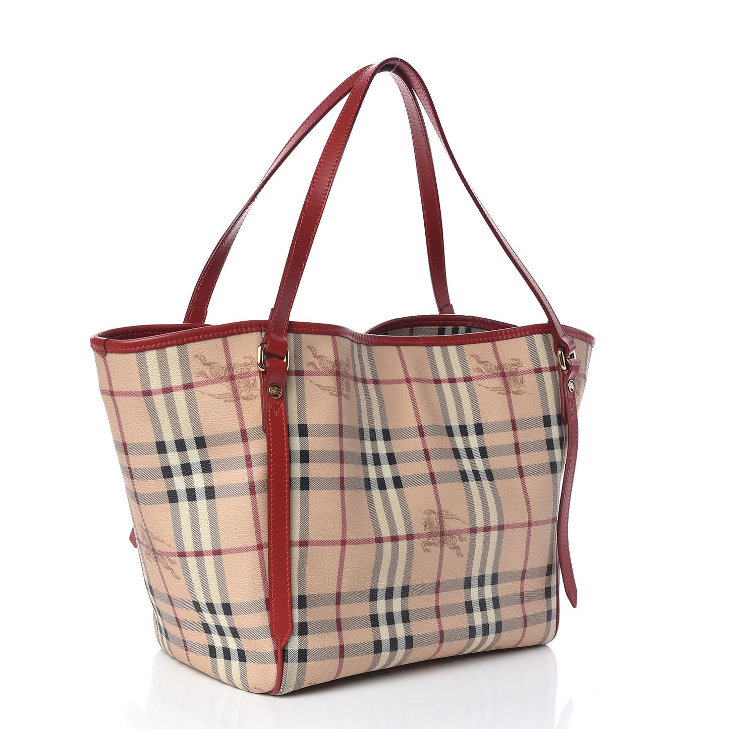 Haymarket Check Small Canterbury Tote Coral Red