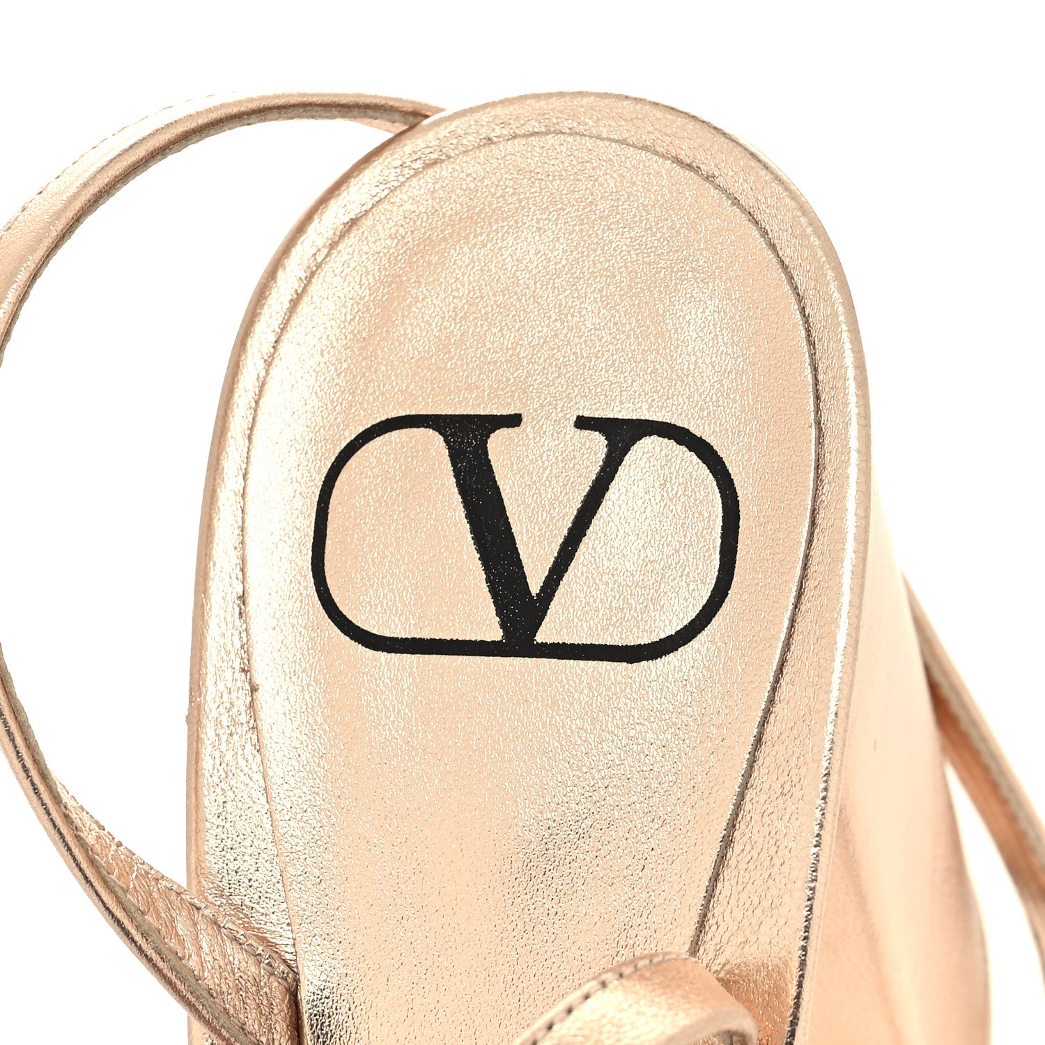 Valentino Garavani Metallic Nappa Crystal One Stud Ankle Strap 90mm Block Heel Pumps 40.5 Copper 8 of 8