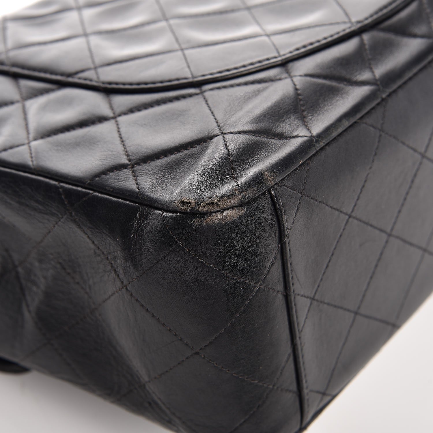 Chanel Lambskin Quilted XL Jumbo Single Flap Black 19 of 20