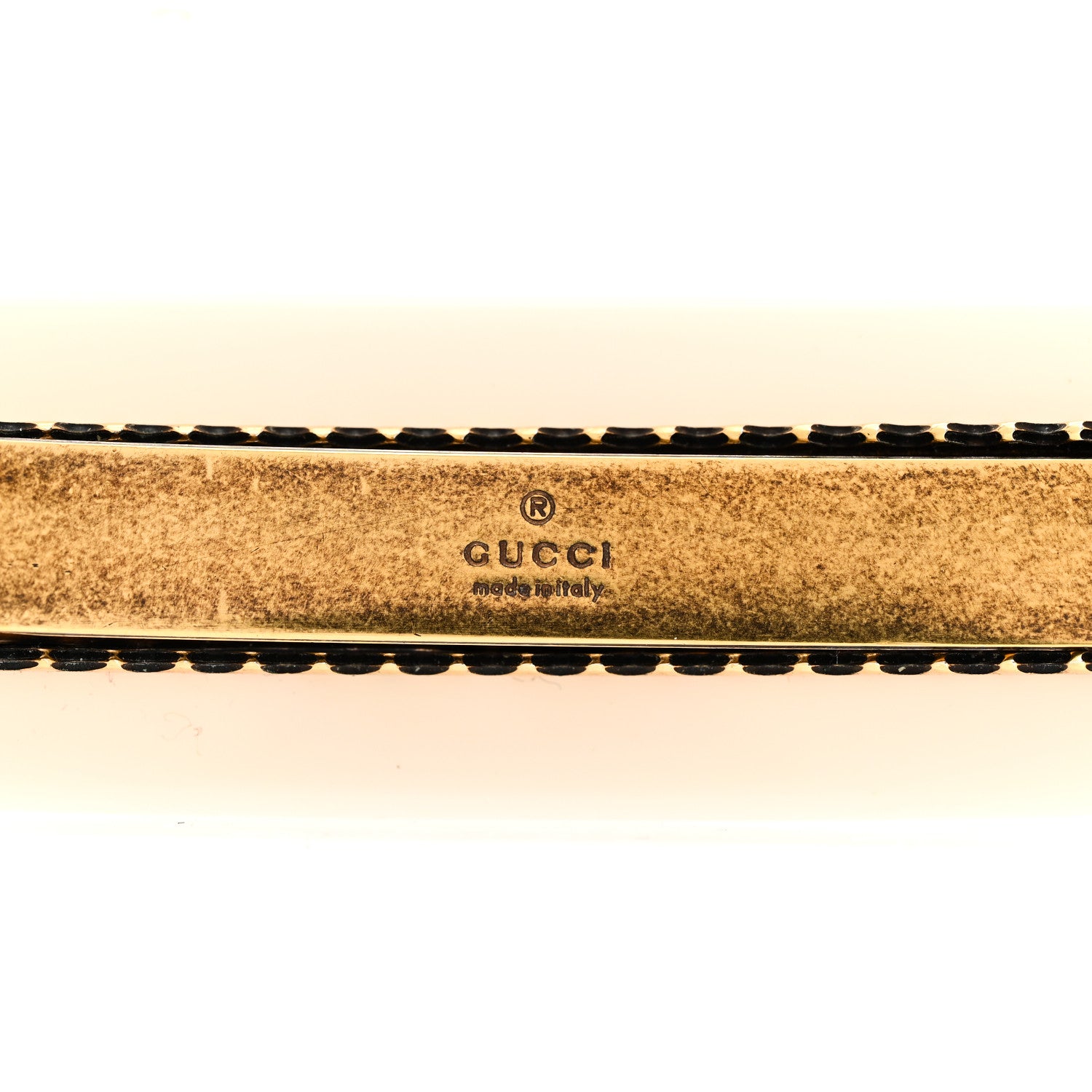 Gucci Resin Crystal Single Hair Barrette White 3 of 3