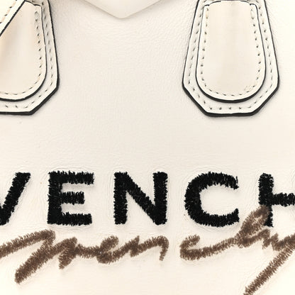 Givenchy Calfskin Signature Logo Mini Antigona White 9 of 19