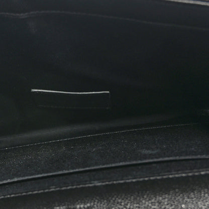 Saint Laurent Grain De Poudre Matelasse Chevron Monogram Cassandre Flap Pouch Black 5 of 8