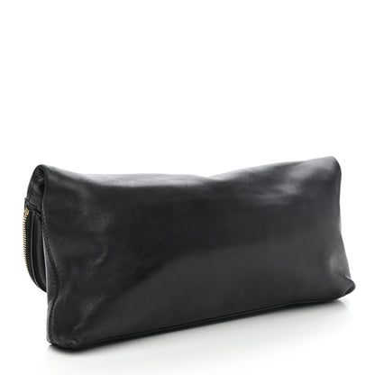 Alexander McQueen Smooth Calfskin Studded Padlock Skull Clutch Black 3 of 14