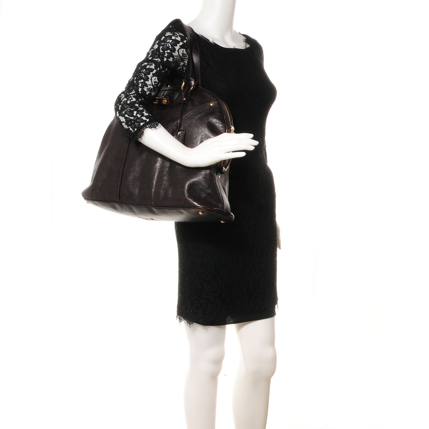 Leather Oversized Muse Brown