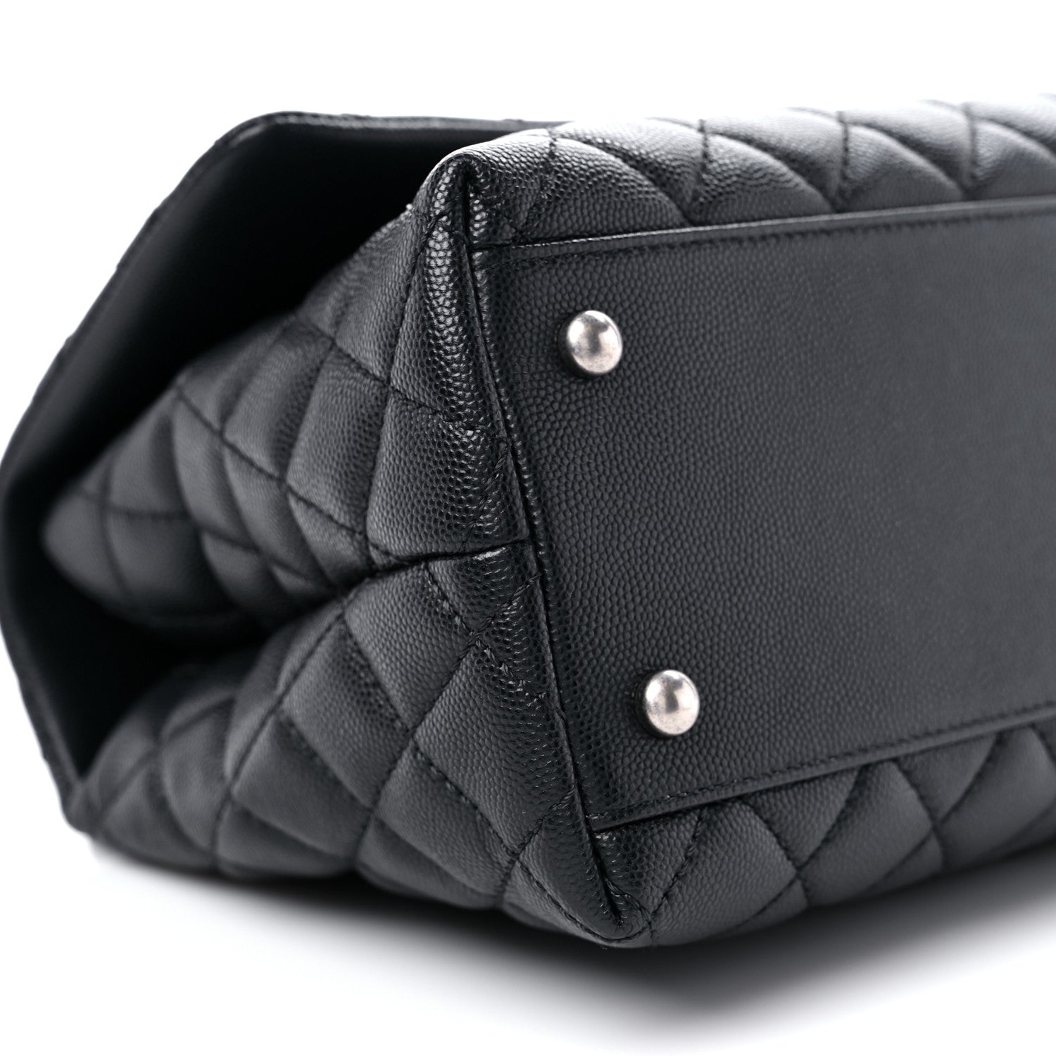 Chanel Caviar Lizard Quilted Small Coco Handle Flap Black 8 of 9