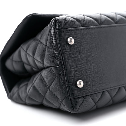 Chanel Caviar Lizard Quilted Small Coco Handle Flap Black 8 of 9