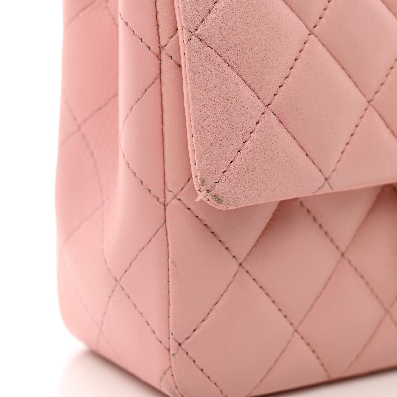 Chanel Lambskin Quilted Mini Rectangular Flap Pink 16 of 16