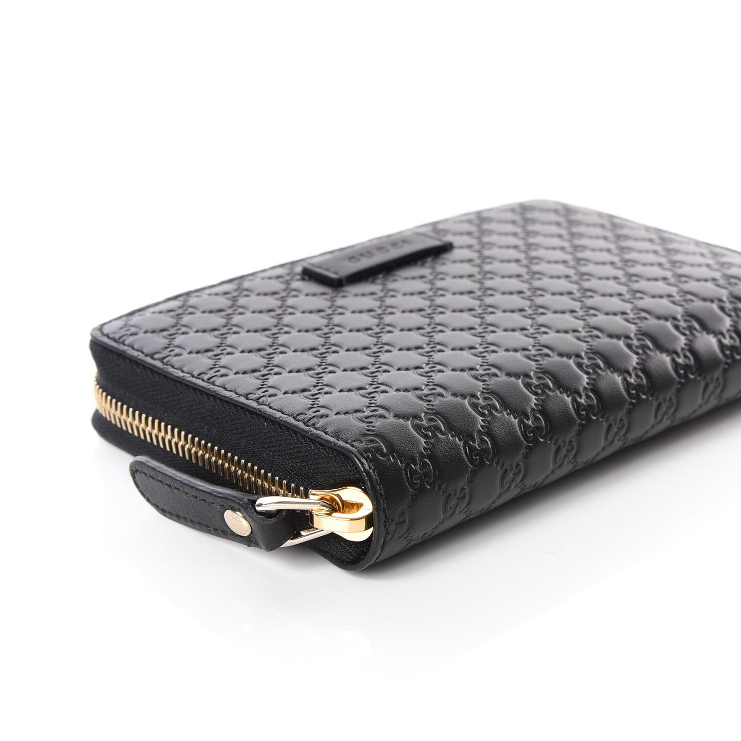 Soft Microguccissima Zip Around Organizer Wallet Black