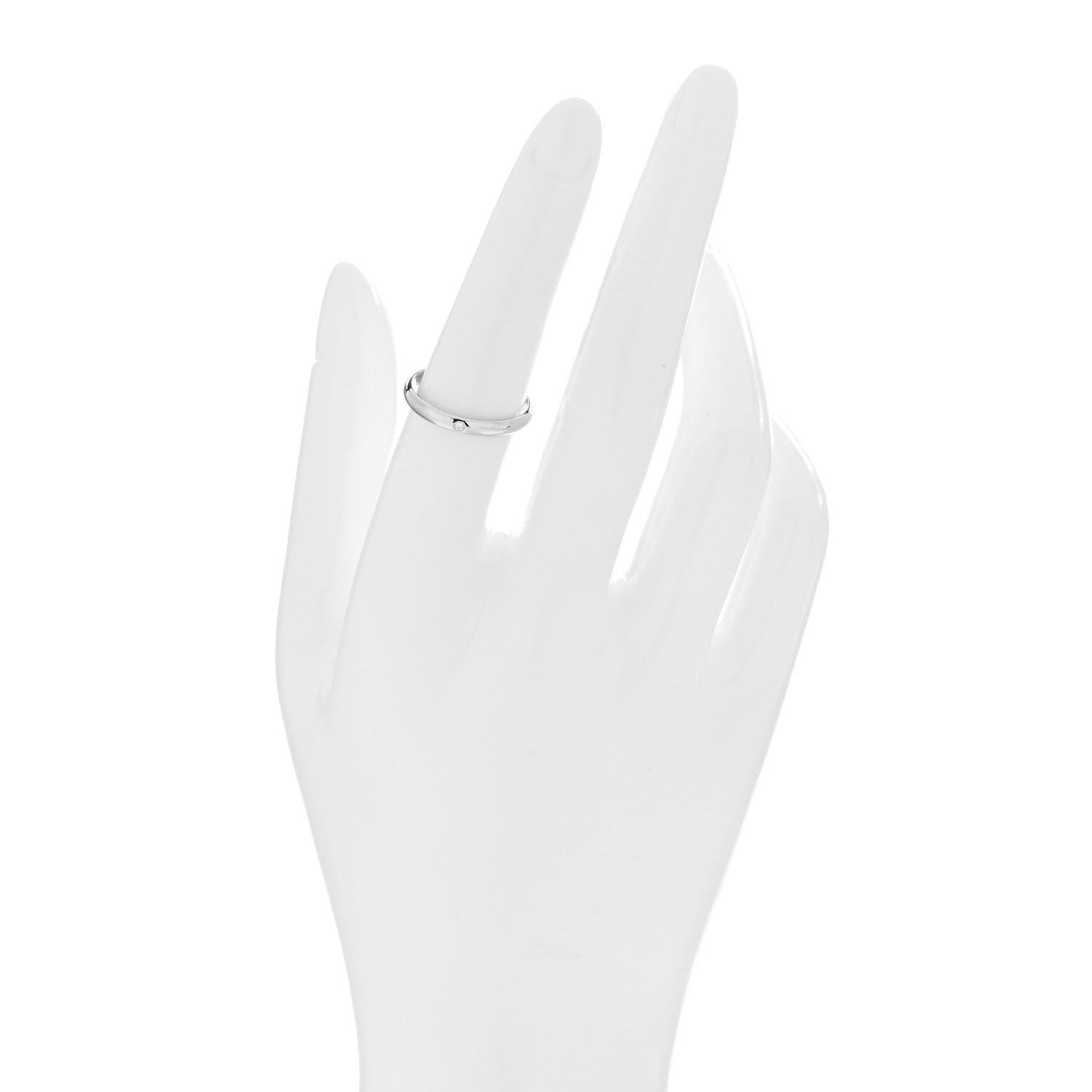 Cartier Platinum Diamond 2.6mm 1895 Wedding Band Ring 54 6.75 2 of 4