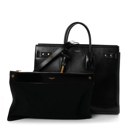 Saint Laurent Patent Grain De Poudre Large Souple Sac De Jour Black 3 of 11