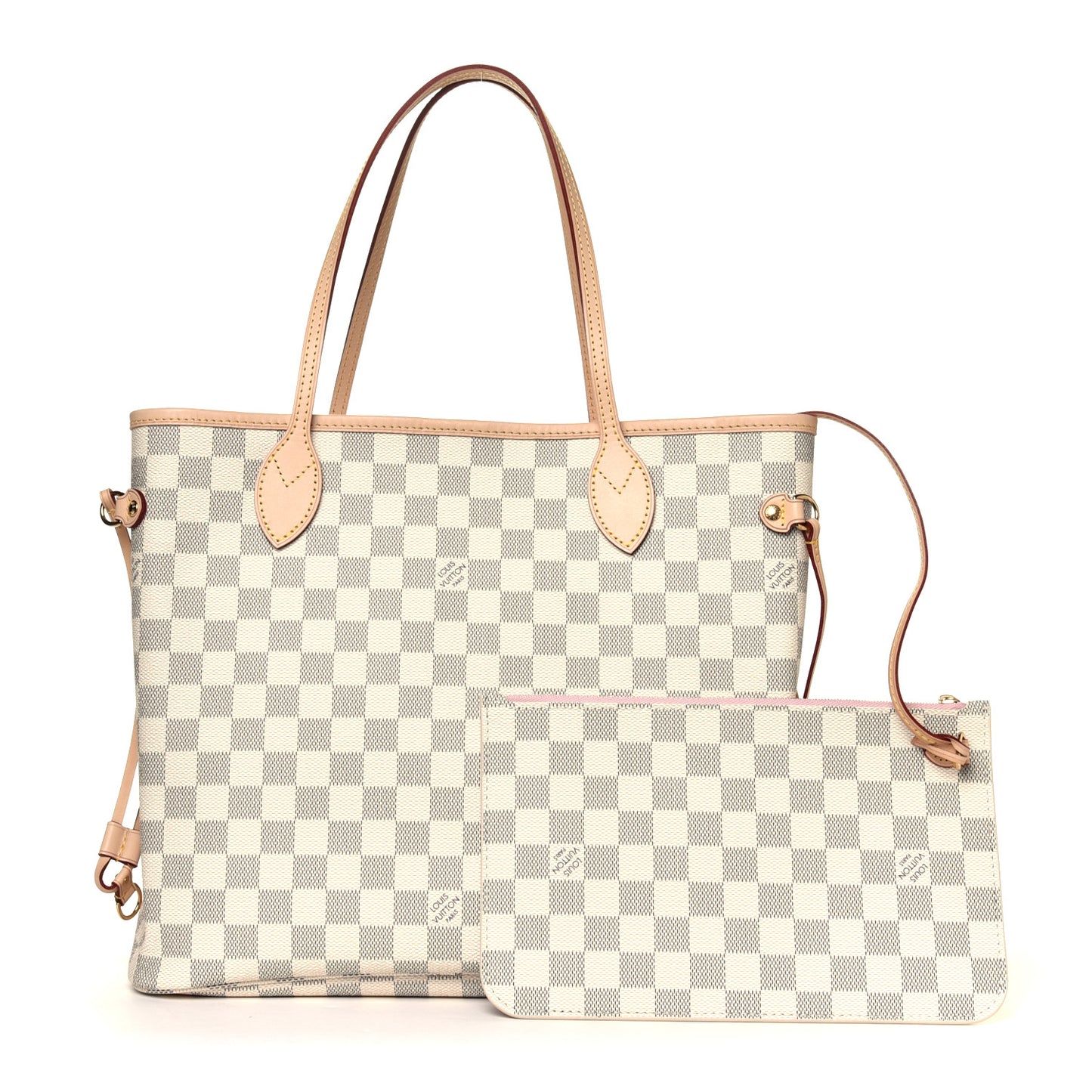 Damier Azur Neo Neverfull MM Rose Ballerine
