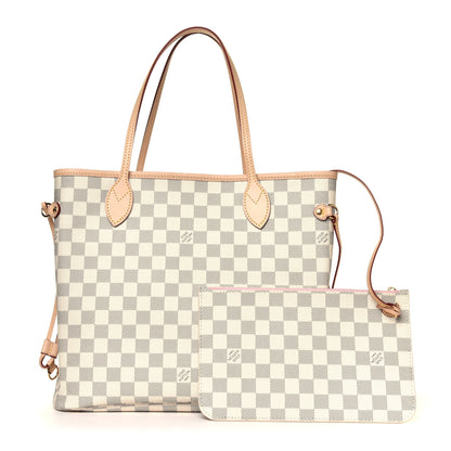 Louis Vuitton Damier Azur Neo Neverfull MM Rose Ballerine 2 of 8