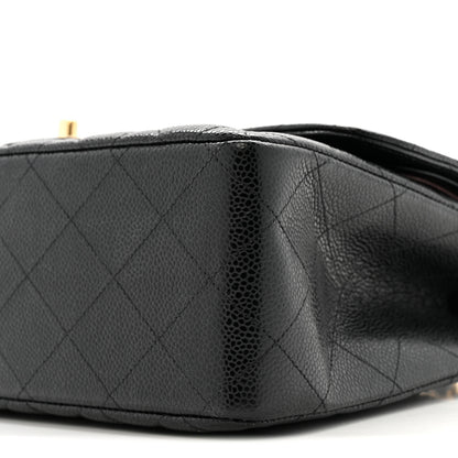 Chanel Caviar Quilted Jumbo Double Flap Black 10 of 13