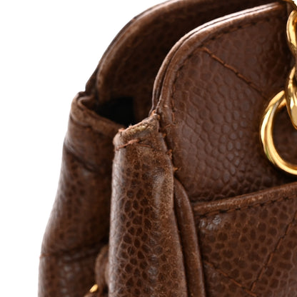 Chanel Caviar Quilted Shoulder Bag Brown 15 of 16