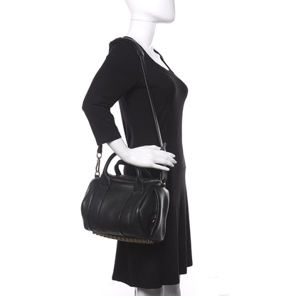 Alexander Wang Pebbled Lambskin Rockie Black Pale Gold Hardware 2 of 9