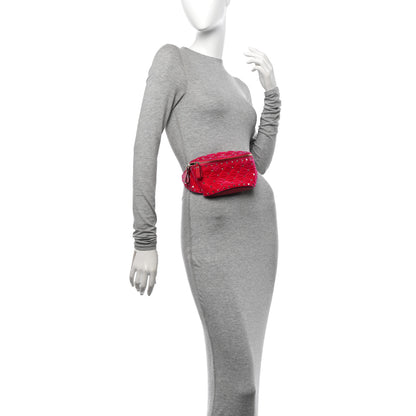 Valentino Garavani Velvet Rockstud Spike Belt Bag 85 Disco Pink 2 of 10