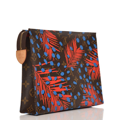 Louis Vuitton Monogram Jungle Dots Toiletry Pouch 26 Coquelicot Denim 3 of 8