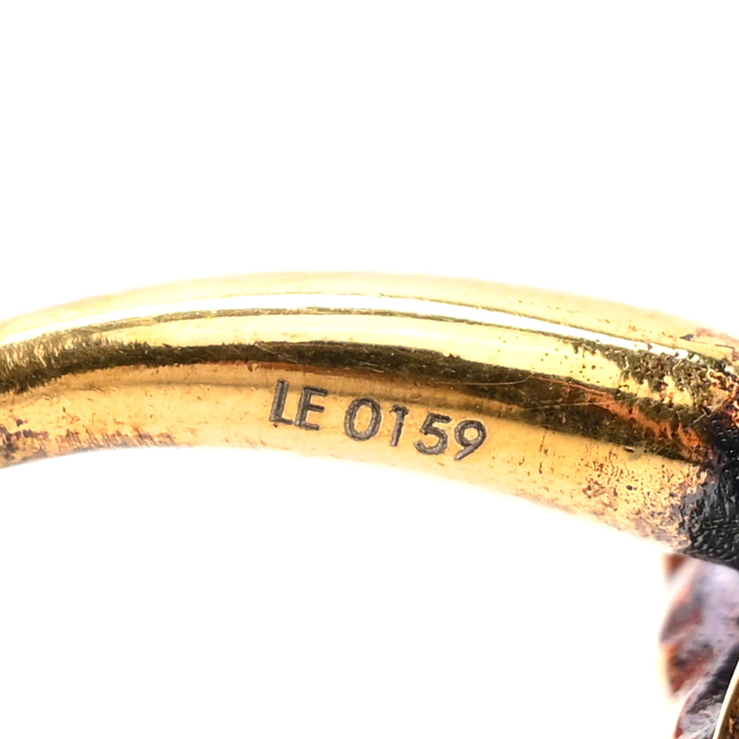 Louis Vuitton Metal LV Twig Cufflinks Gold 3 of 3