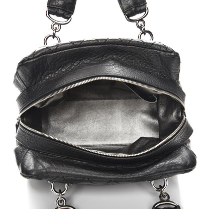 Chanel Distressed Lambskin Quilted Small Le Marais Tote Black 5 of 9