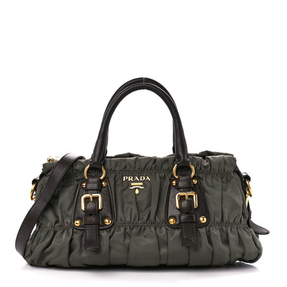 Prada Tessuto Nylon Gaufre Shopping Satchel Fumo 1 of 11