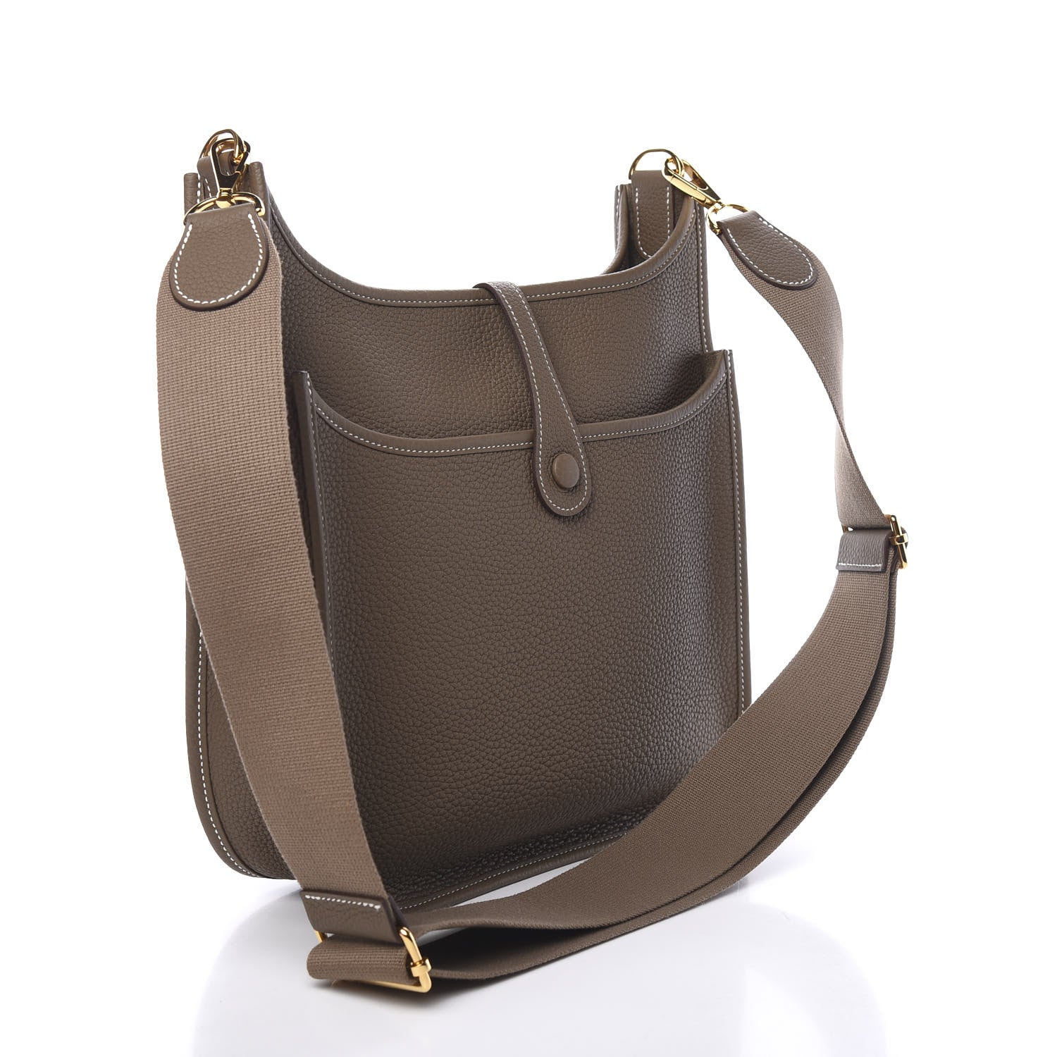 Hermes Taurillon Clemence Evelyne III PM Etoupe 2 of 10