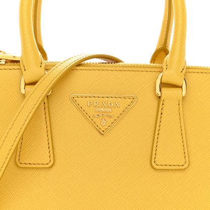 Prada Saffiano Lux Mini Galleria Double Zip Tote Soleil 8 of 10