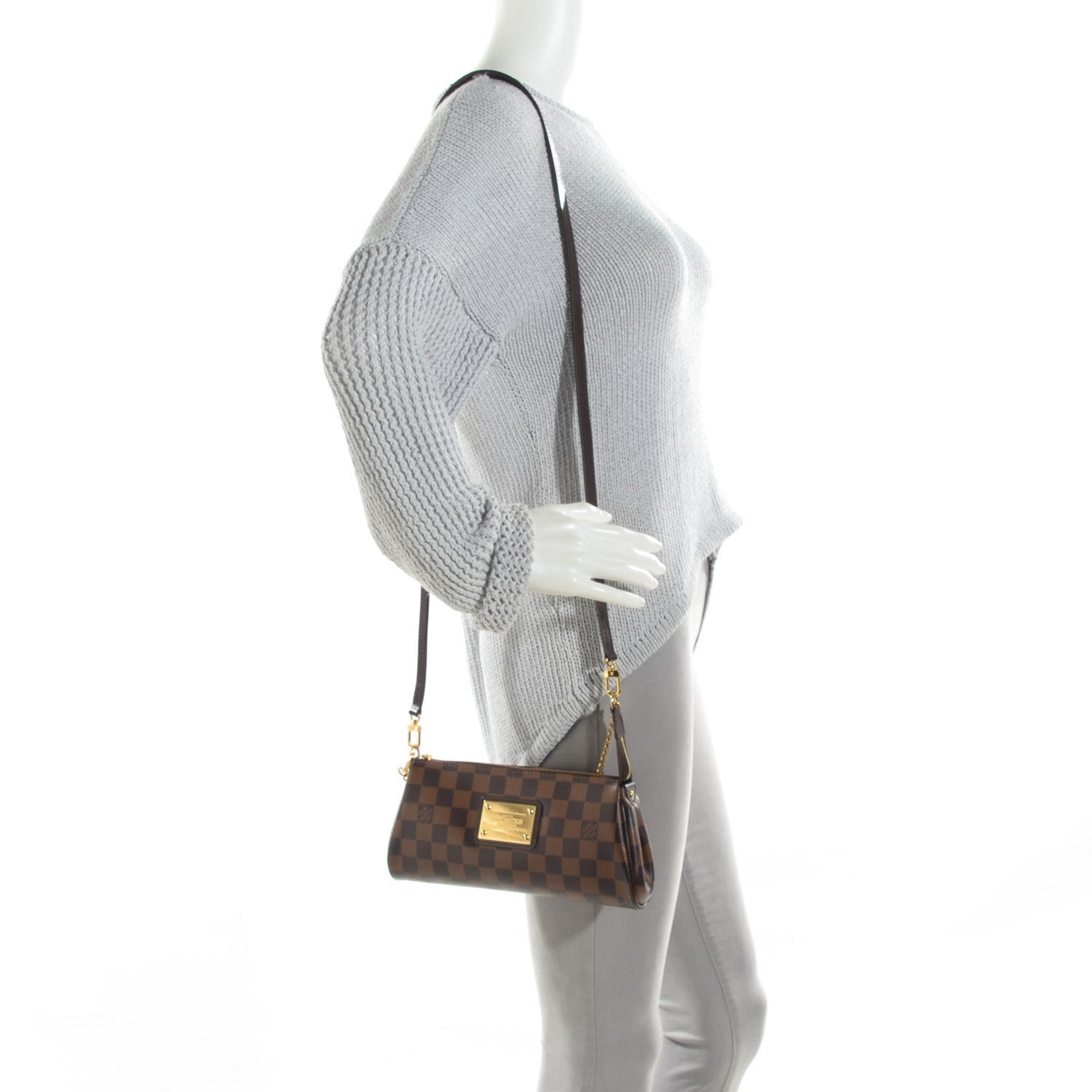 Louis Vuitton Damier Ebene Eva Clutch 2 of 7
