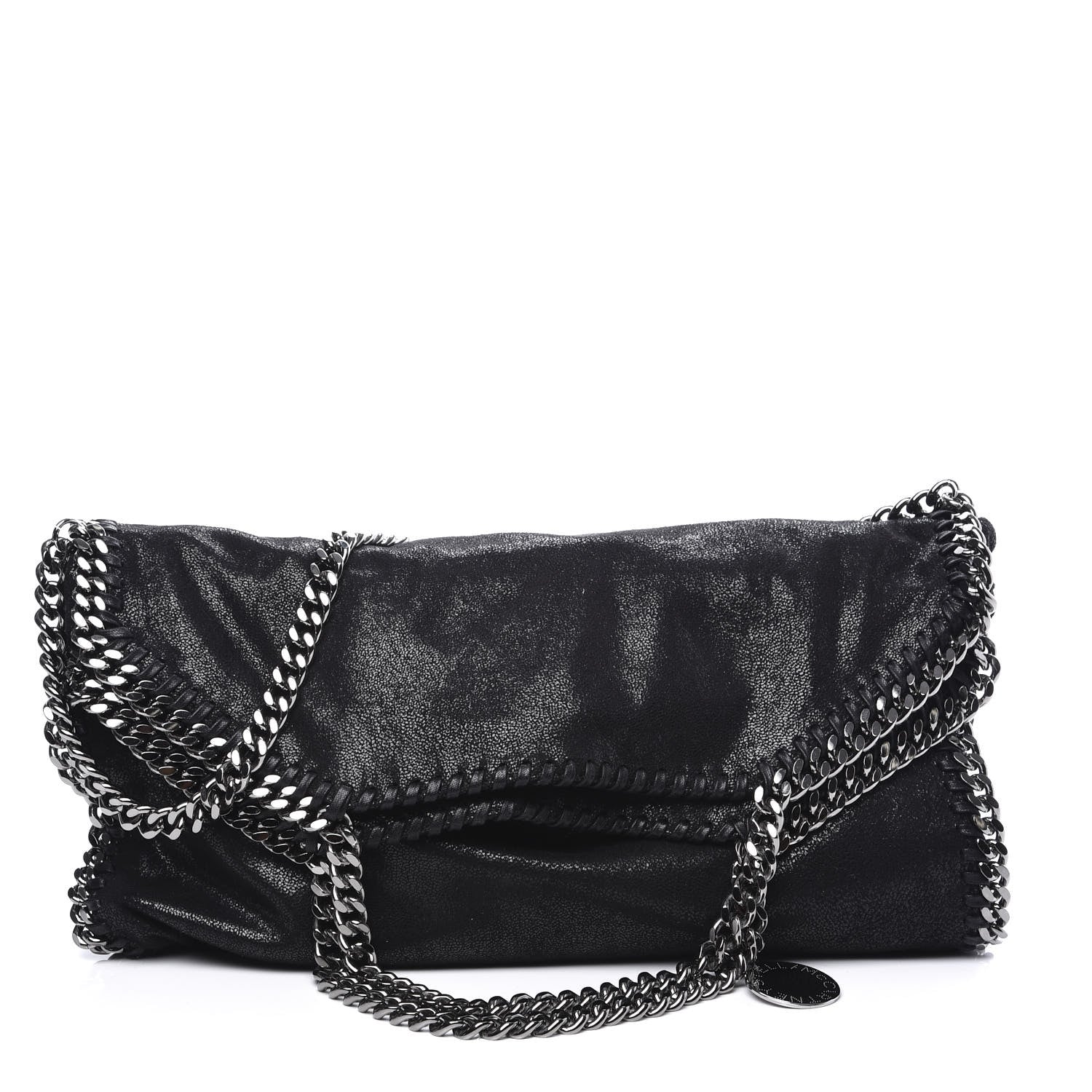 Stella McCartney Shaggy Deer Falabella Fold Over Tote Black 1 of 9